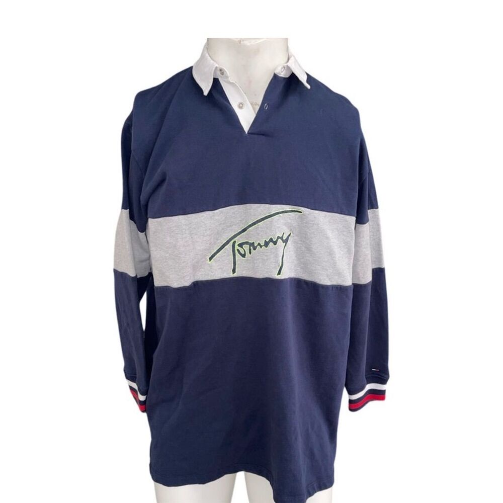 Tommy Hilfiger  “Tommy Jeans” Men's Rugby Shirt Small Multicolor 90’s VTG